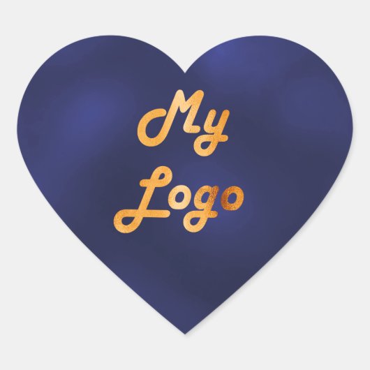 Logo van de marineblauwhelmen hart sticker (Voorkant)