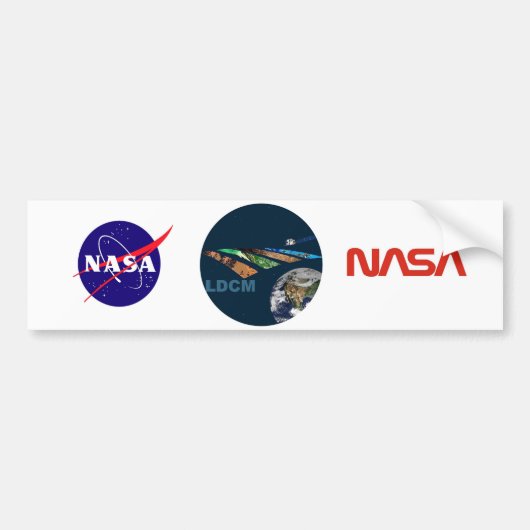 Logo van de missie van Landsat Data Continuity Mis Bumpersticker (Voorkant)