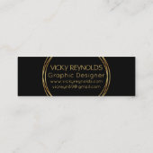 Logo van de moderne gouden cirkel mini visitekaartje (Achterkant)