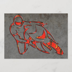 Logo van de motorfiets die tot rode strepen van de kaart