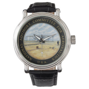 Logo van de Nationale Adviescommissie voor Luchtva Horloge
