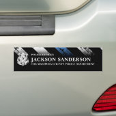 Logo van de politie Thin Blue Line Bumpersticker (Op auto)