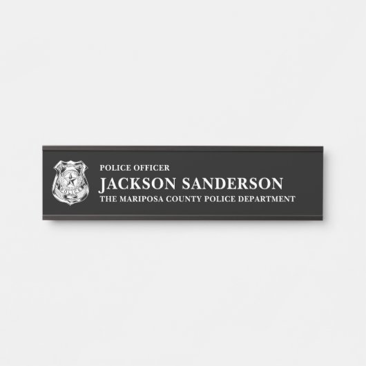 Logo van de politie Thin Blue Line Deurbordje (Voorkant)