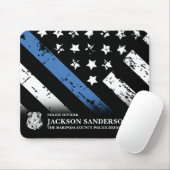 Logo van de politie Thin Blue Line Muismat (Met muis)
