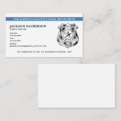 Logo van de politieagent visitekaartje (Voorkant / Achterkant)