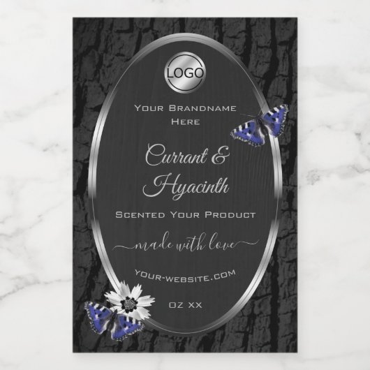 Logo van de productetiketten van Black Tree Bark S Voedselcontainer Etiket (Enkel label)