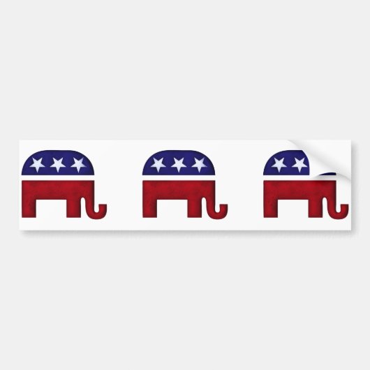 Logo van de republikeinse olifant bumpersticker (Voorkant)