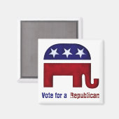 Logo van de republikeinse olifant magneet (Voorkant / Achterkant)