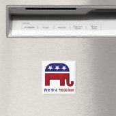 Logo van de republikeinse olifant magneet (Insitu (Vaatwasser))