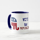 Logo van de republikeinse olifant mok (Voorkant links)