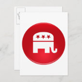 Logo van de Republikeinse Partij Uitnodiging Briefkaart (Voorkant / Achterkant)