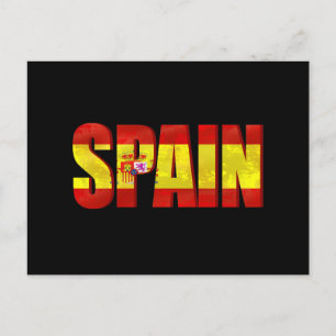 Logo van de Spaanse vlag voor trotse Spanjaarden Briefkaart