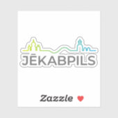 Logo van de stad Jēkabpils, Letland Sticker (Vel)
