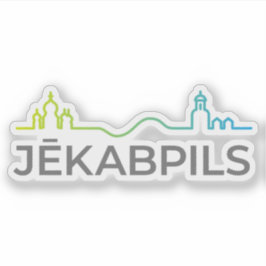 Logo van de stad Jēkabpils, Letland Sticker