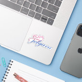 Logo van de stad Jelgava, Letland Sticker (Laptop met iPhone)