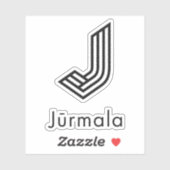 Logo van de stad Jūrmala, Letland Sticker (Vel)