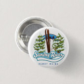 Logo van de Sunday River Newry Maine Ronde Button 3,2 Cm (Voorkant /achterkant)