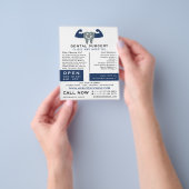 Logo van de tandheelkunde, tandheelkunde, tandheel flyer (Hand)