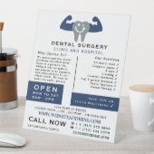 Logo van de tandheelkunde, tandheelkunde, tandheel reclamebord met voetstuk (Insitu)