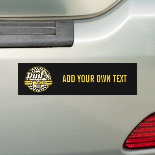 Logo van de Taxi Service van papa Bumpersticker (Op auto)