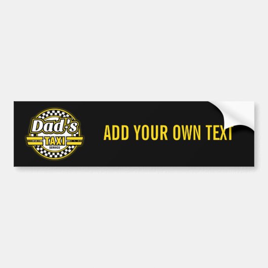 Logo van de Taxi Service van papa Bumpersticker (Voorkant)