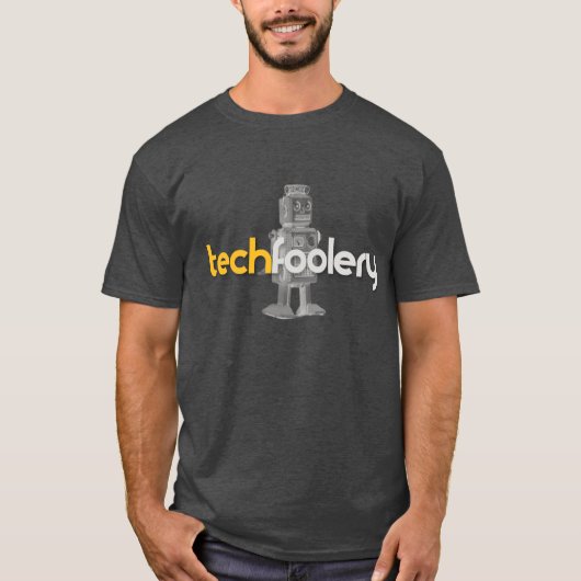 Logo van de Techfoolery Robot - Mannen T-shirt (Voorkant)