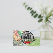 Logo van de trekker | landbouwgrond | voortbrengen visitekaartje (Staand voorkant)