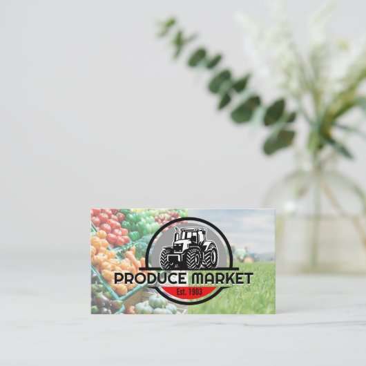 Logo van de trekker | landbouwgrond | voortbrengen visitekaartje (Staand voorkant)