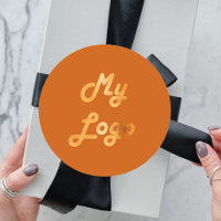 Logo van de verbrande oranje goudhandel