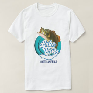 Logo van de visserij in het meer van Erie Noord-Am T-shirt