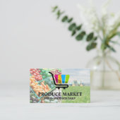 Logo van de voedselleveringsservice visitekaartje (Staand voorkant)