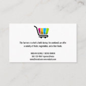 Logo van de voedselleveringsservice visitekaartje (Achterkant)