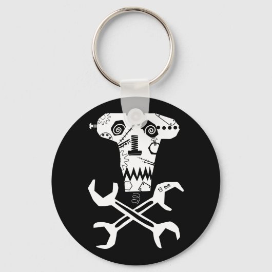 logo van de werkplaats sleutelhanger (Voorkant)