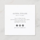 Logo van de zwarte grensonderneming vierkante visitekaartje (Achterkant)