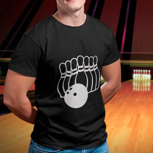 Logo van een tienpinsbowlingteam t-shirt