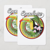 Logo van Explore Midden-Amerika. (Voorkant / Achterkant)