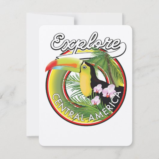 Logo van Explore Midden-Amerika. (Voorkant)