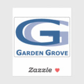 Logo van Garden Grove, Californië, VS Sticker (Vel)