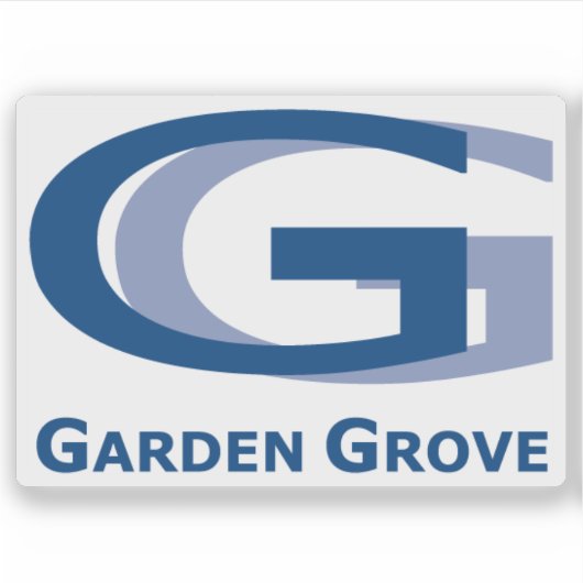 Logo van Garden Grove, Californië, VS Sticker (Voorkant)