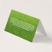 Logo van gazonverzorgingsdienst | Landschaps Tuini Visitekaartje (Achterkant)