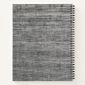 Logo van geborsteld metaal-Masculine Notitieboek (Achterkant)