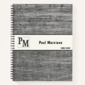 Logo van geborsteld metaal-Masculine Notitieboek (Voorkant)