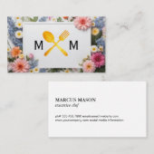 Logo van gebruiksvoorwerpen voor levensmiddelen |  visitekaartje (Voorkant / Achterkant)