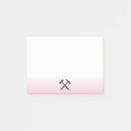 Logo van geoloog hamer post-it® notes