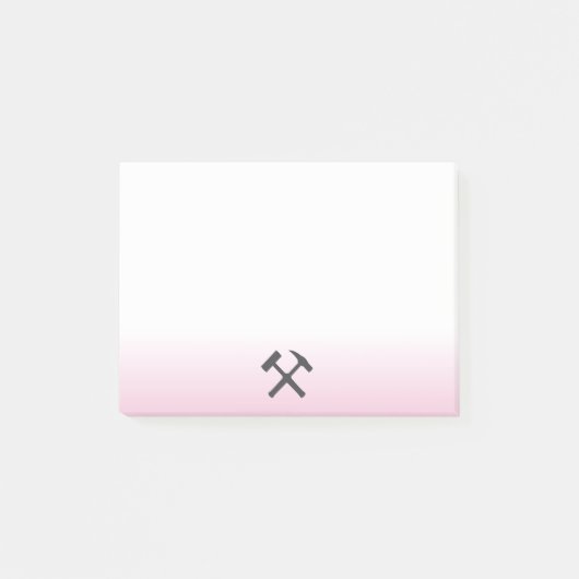 Logo van geoloog hamer post-it® notes (Voorkant)