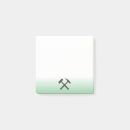Logo van geoloog hamer post-it® notes