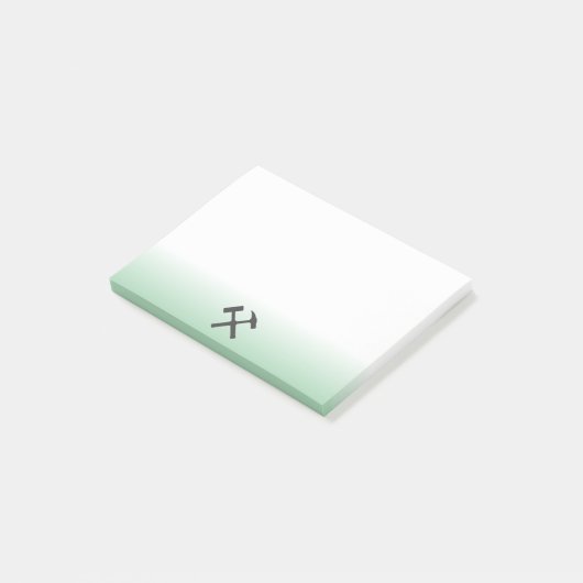 Logo van geoloog hamer post-it® notes (Schuin)
