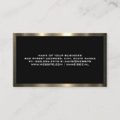 Logo van glanzend glas | Goudmetalen rand Visitekaartje (Achterkant)