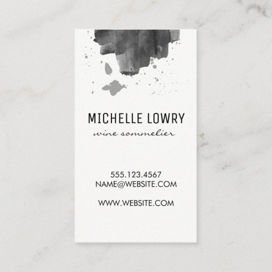 Logo van glanzend glas | Uitdrukkend Visitekaartje (Achterkant)