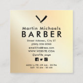 Logo van goudmakreel vierkante visitekaartje (Achterkant)